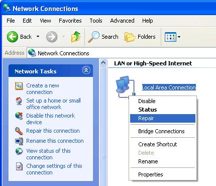 Losing Internet Connection Windows Vista